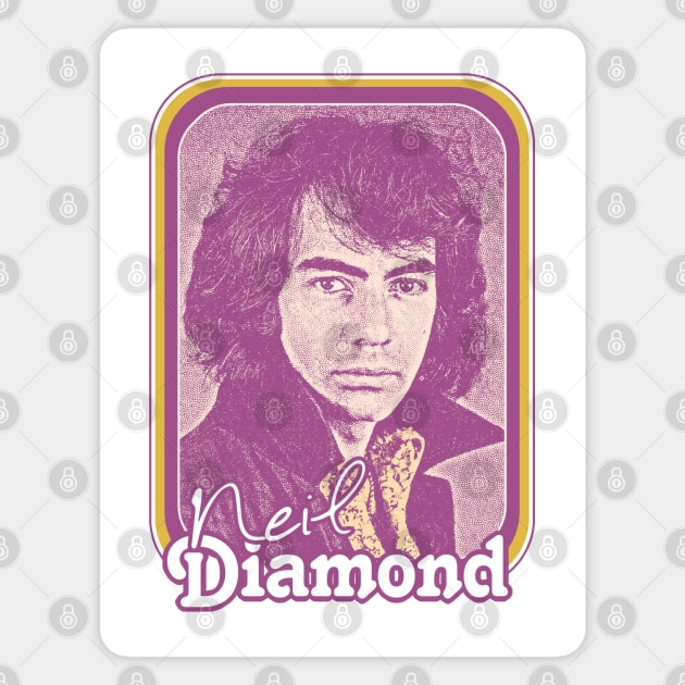 Neil Diamond // Retro 1970s Fan Design Magnet by DankFutura